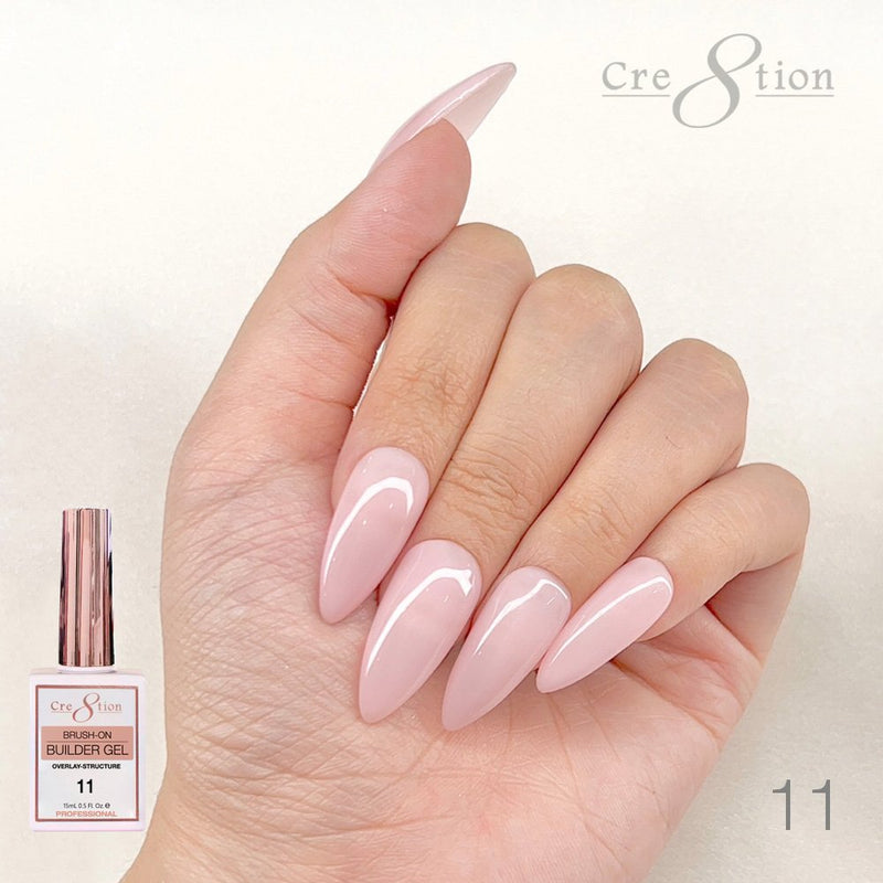 Cre8tion Gel Collection - Overlay/ Brush on Builder 0.5oz 45 Colors