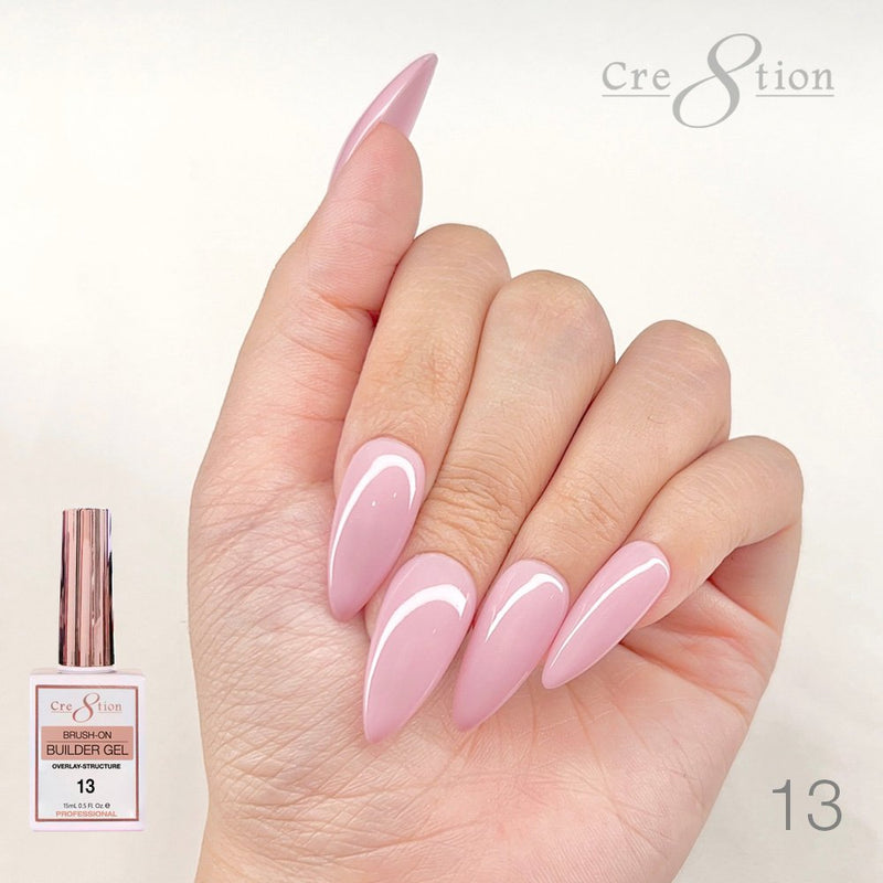Cre8tion Gel Collection - Overlay/ Brush on Builder 0.5oz 45 Colors