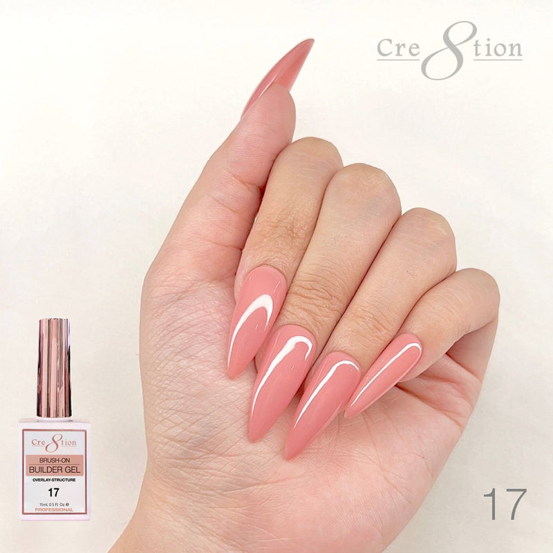 Cre8tion Gel Collection - Overlay/ Brush on Builder 0.5oz 45 Colors