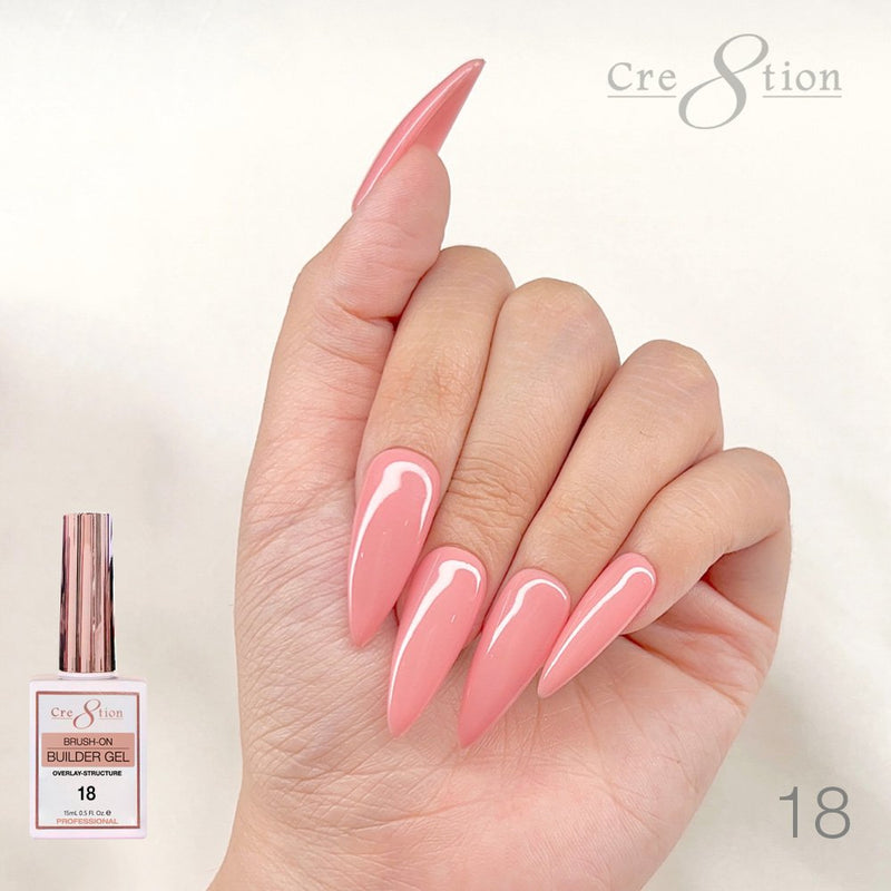 Cre8tion Gel Collection - Overlay/ Brush on Builder 0.5oz 45 Colors
