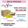 Cre8tion Mini Disposable Pumice Sponges - YELLOW