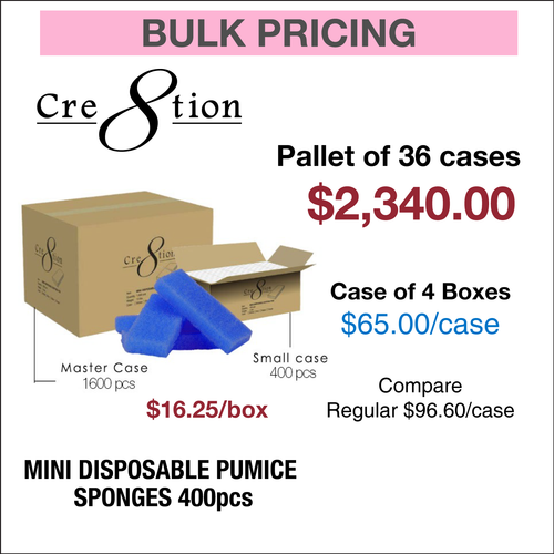 Cre8tion Mini Disposable Pumice Sponges - DARK BLUE