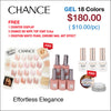 Chance Effortless Elegance Collection 0.5oz - 18 Colors w/ 1 Counter Display & 6 Chance No Wipe Top Coat 0.5oz