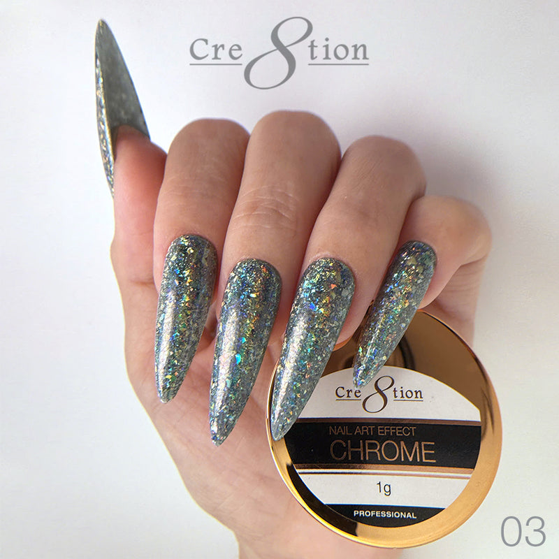 Cre8tion Chrome Nail Art Effect 1g - 03 Galaxy Holo