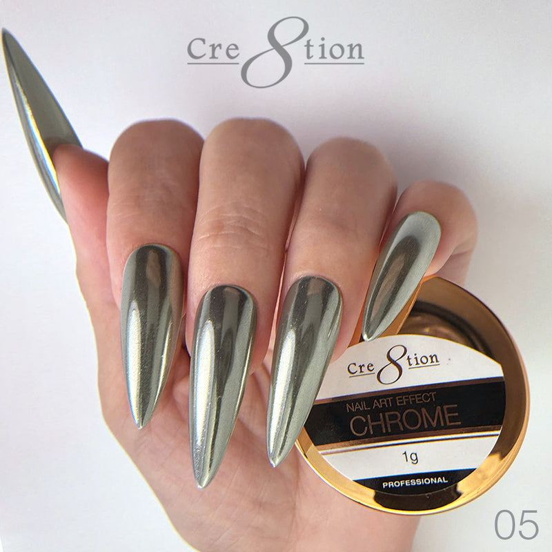 Cre8tion - Chrome Nail Art Effect 05 Silver - 1g