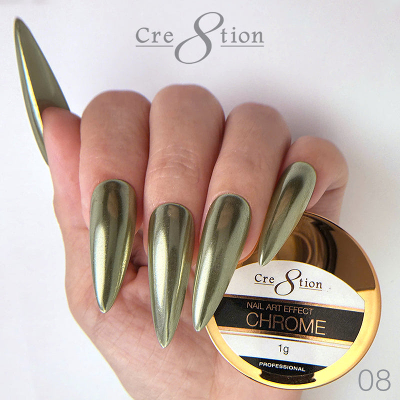 Cre8tion - Chrome Nail Art Effect 08 Champagne - 1g