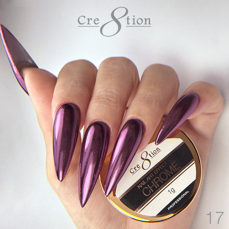 Cre8tion - Chrome Nail Art Effect 17 Hot Pink - 1g