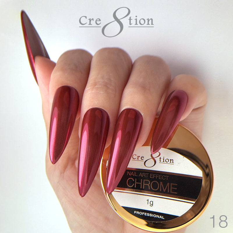 Cre8tion - Chrome Nail Art Effect 18 Rose Pink - 1g