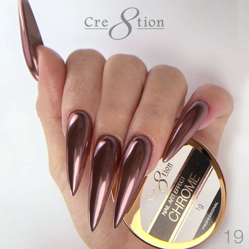 Cre8tion -  Chrome Nail Art Effect 19 Light Pink- 1g