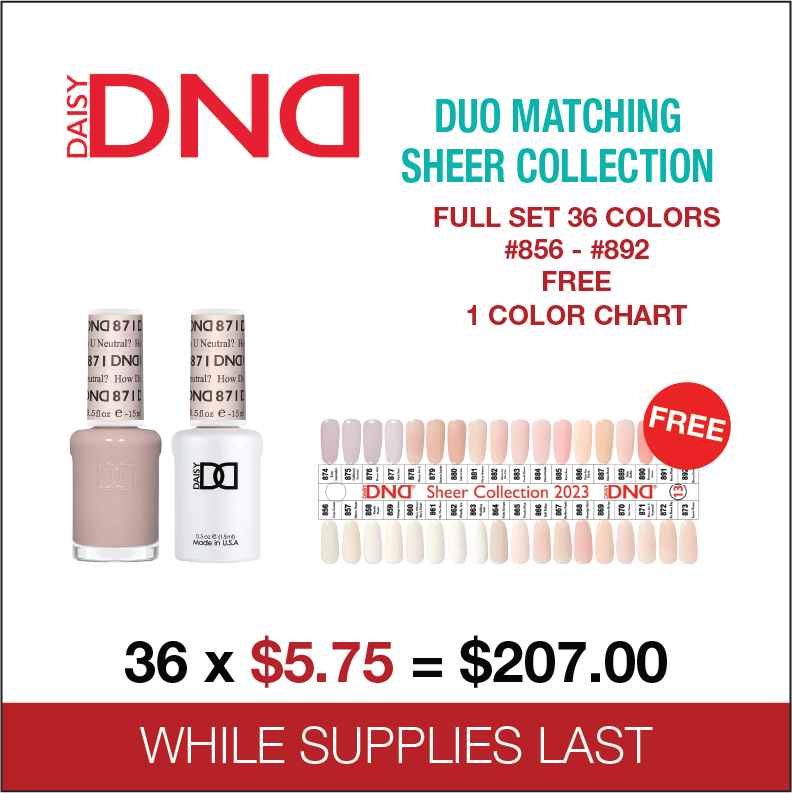 DND - Duo Matching Sheer Collection - Full set 36 colors - #856 - #892 ...