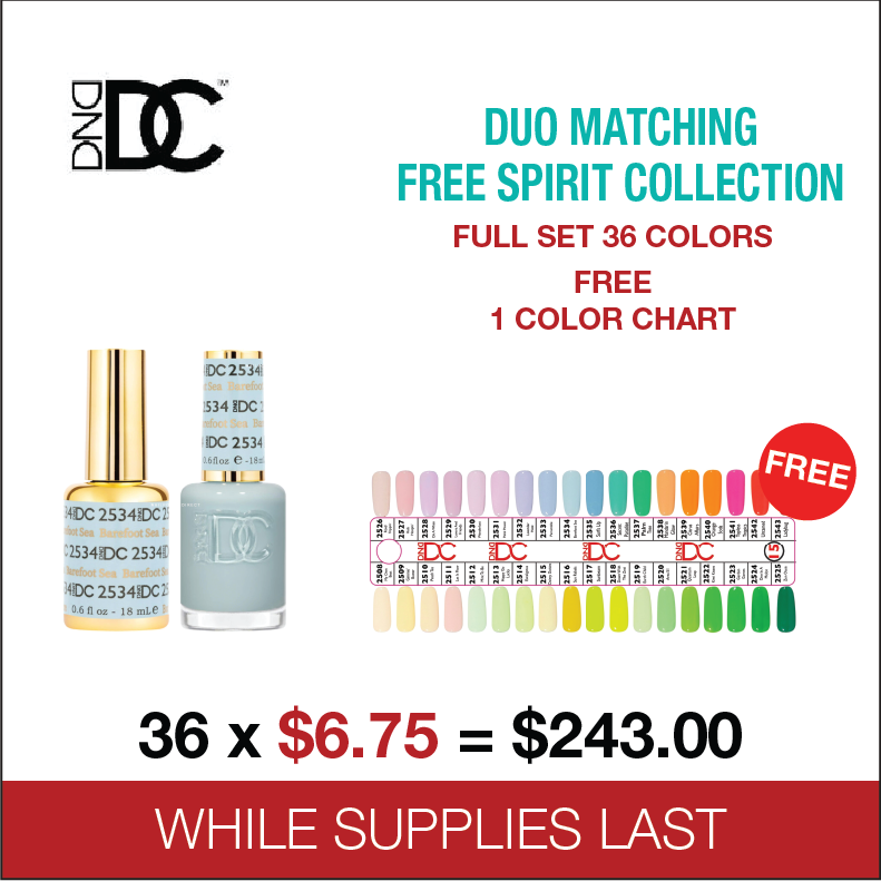 DND DC - Duo Matching Color - Free Spirit Collection FULL SET 36 Colors - Free 1 Color Chart