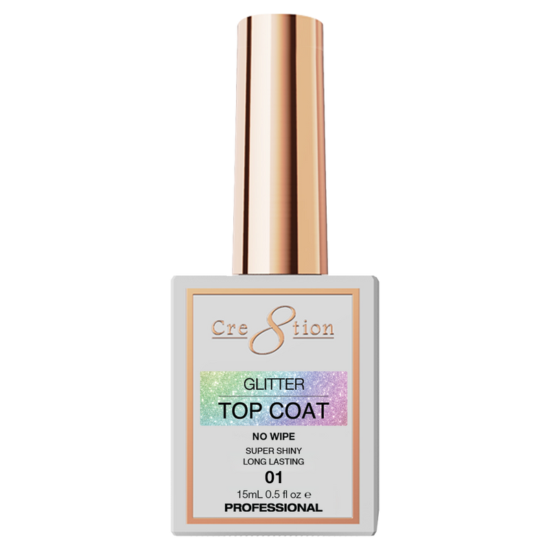 Cre8tion Glitter Top Coat 0.5oz 01