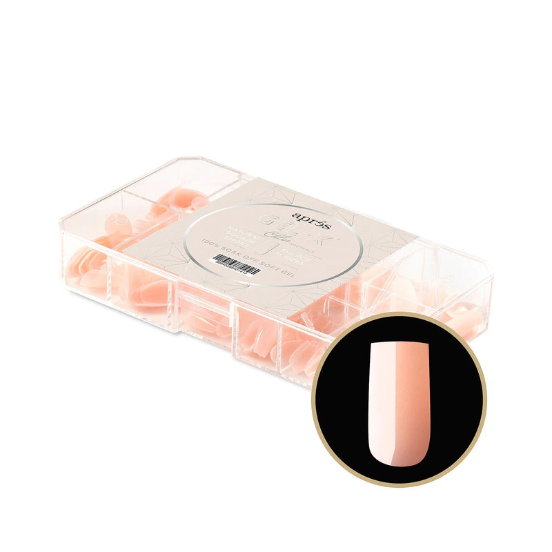 Apres Neutrals Gel - X Nail Chloe Natural Square Short Box Of 150pcs