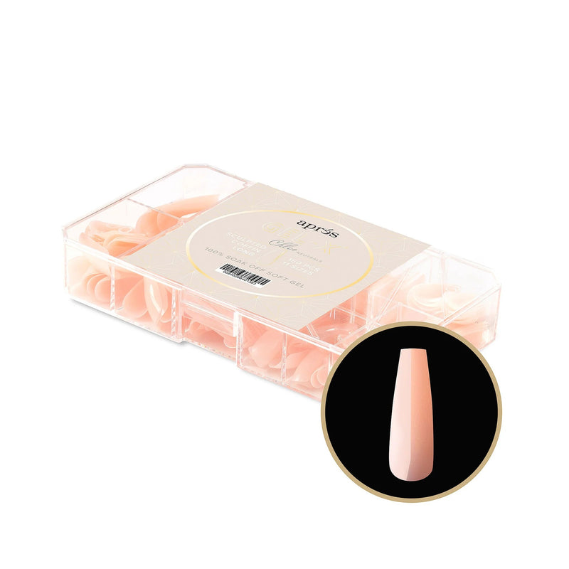 Apres Neutrals Gel - X Nail Chloe Sculpted Coffin Long Box Of 150pcs