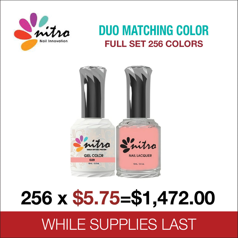 Nitro Matching Color Gel & Nail Lacquer Full Set of 256 Colors - $5.50/each