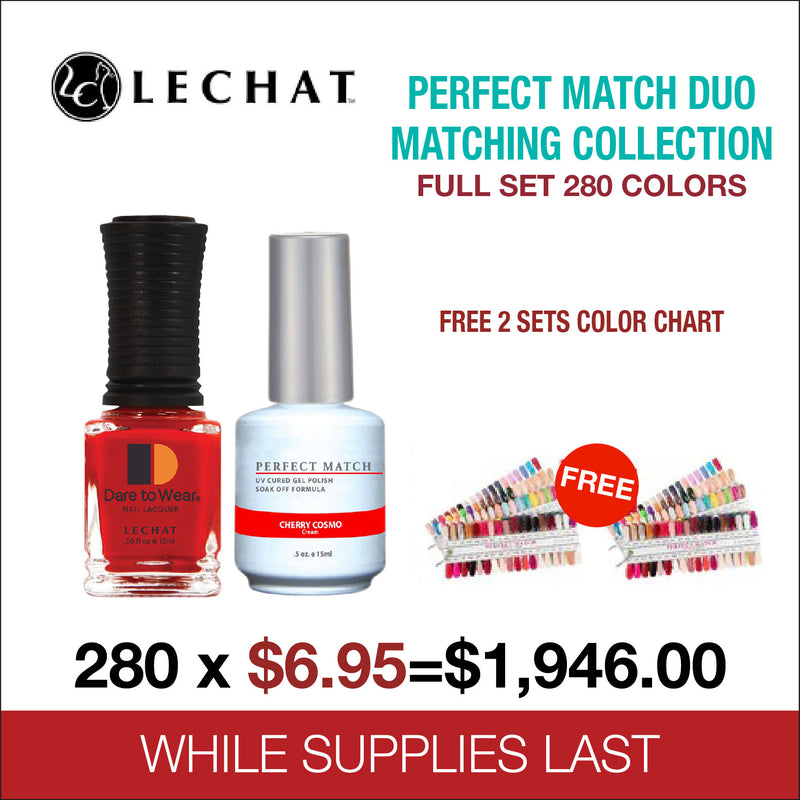 Lechat Perfect Match Duo Matching Collection - Full set 280 colors FREE 2 sets Color Chart