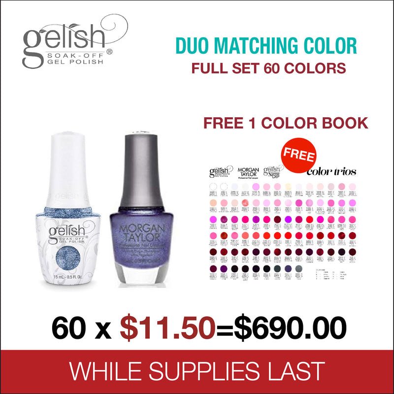 Gelish Duo Matching Color 0.5oz - Full set 60 Colors w/ 1 set Color Book