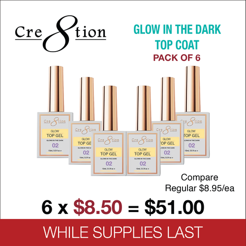 Cre8tion Glow in the Dark Top Coat 0.5oz 02