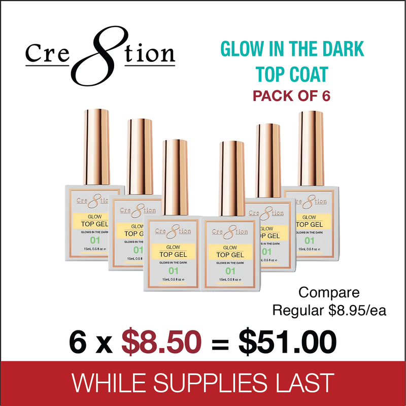 Cre8tion Glow in the Dark Top Coat 0.5oz 01