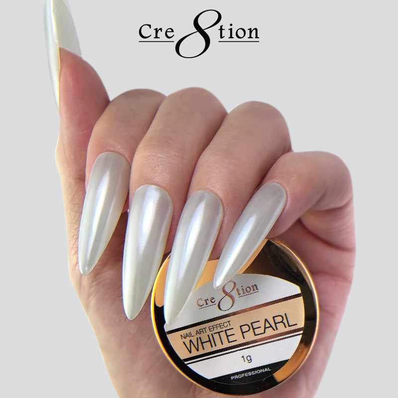 Cre8tion - Nail Art White Pearl - 1g