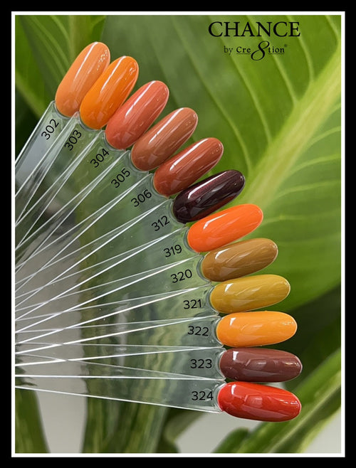 Chance Matching Color Gel & Nail Lacquer 0.5oz - 36 Colors - Autumn Spice Collection w/ 2 sets Color Chart