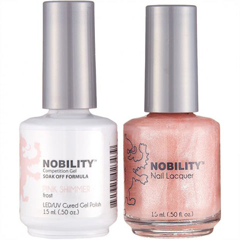 Nobility Gel Polish & Nail Lacquer, Pink Shimmer - NBCS025