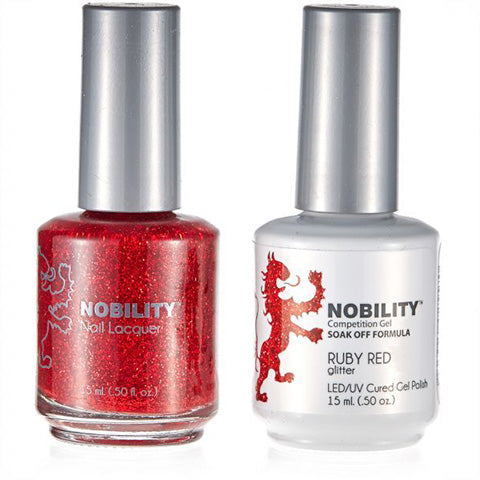 Nobility Gel Polish & Nail Lacquer, Ruby Red - NBCS107