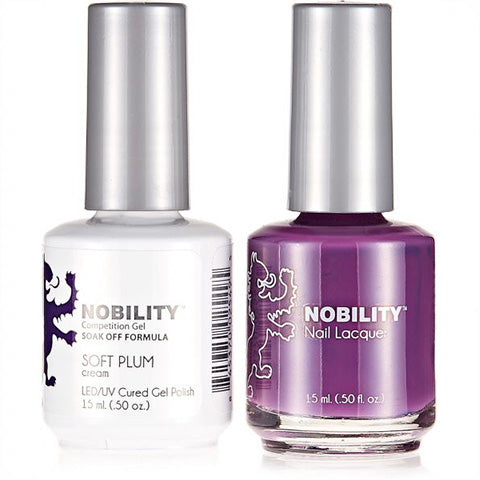 Nobility Gel Polish & Nail Lacquer, Soft Plum - NBCS099