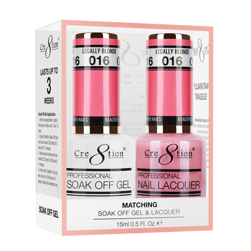 Cre8tion Matching Color Gel & Nail Lacquer 16 Legally Blonde