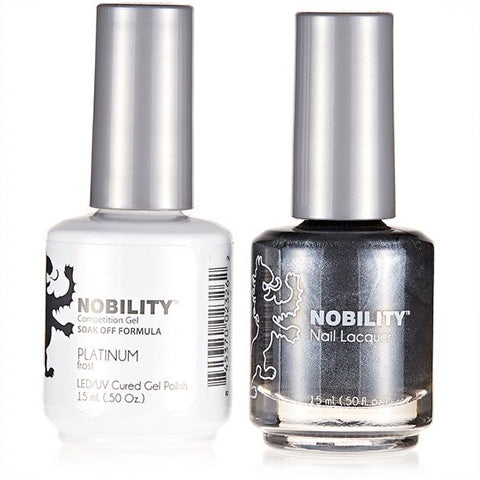 Nobility Gel Polish & Nail Lacquer, Platinum - NBCS008