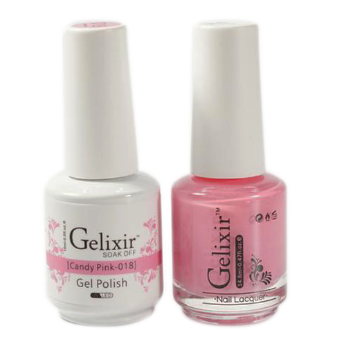 Gelixir - Matching Color Soak Off Gel - 018 Candy Pink