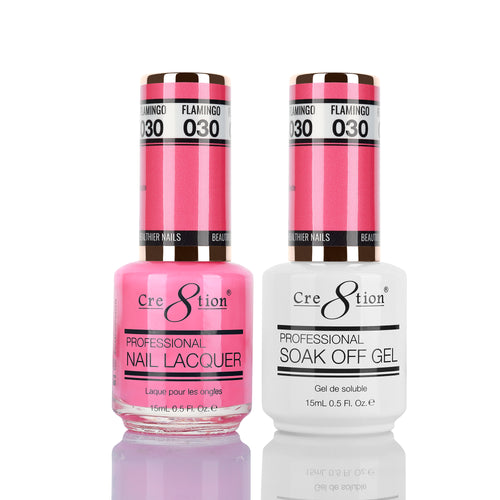 Cre8tion Matching Color Gel & Nail Lacquer 30 Flamingo