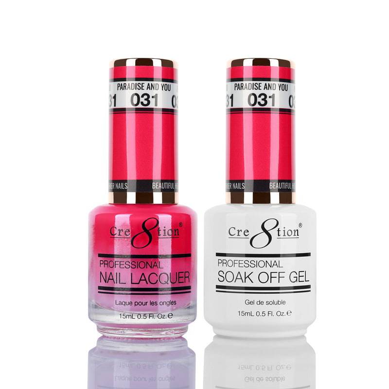 Cre8tion Matching Color Gel & Nail Lacquer 31 Paradise and You