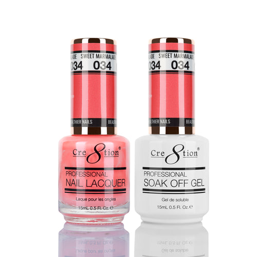 Cre8tion Matching Color Gel & Nail Lacquer 34 Sweet Marmalade