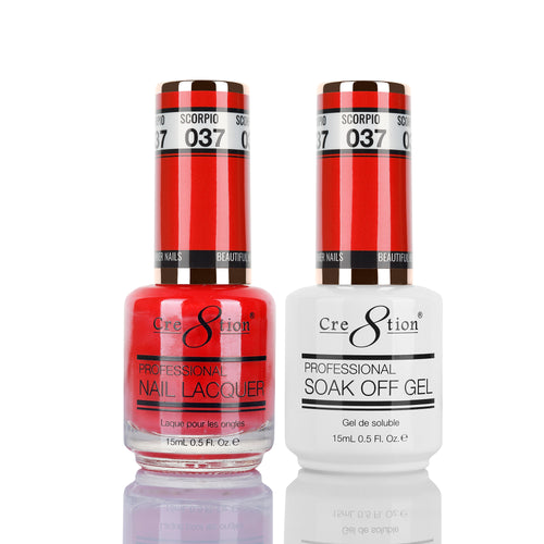 Cre8tion Matching Color Gel & Nail Lacquer 37 Scorpio