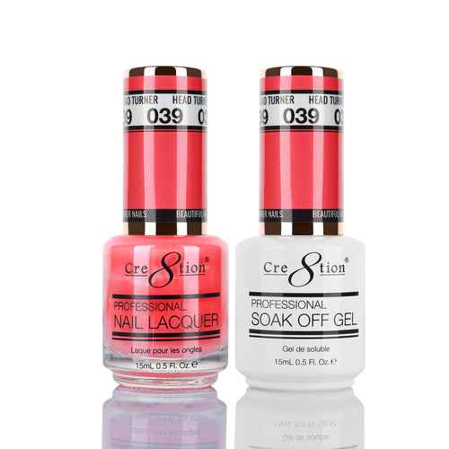 Cre8tion Matching Color Gel & Nail Lacquer 39 Head Turner (Neon)