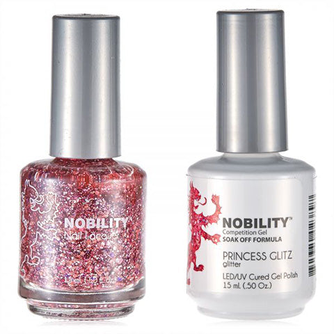 Nobility Gel Polish & Nail Lacquer, Princess Glitz - NBCS071