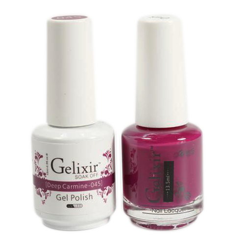 Gelixir - Matching Color Soak Off Gel - 045 Deep Carmine