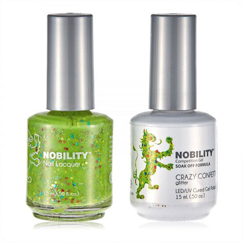 Nobility Gel Polish & Nail Lacquer, Crazy Confetti - NBCS108