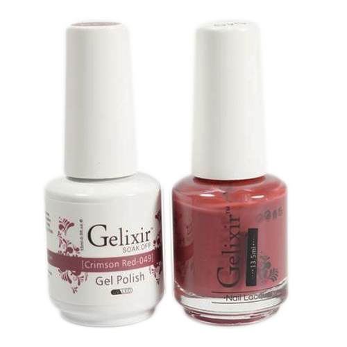 Gelixir - Matching Color Soak Off Gel - 049 Crimson Red