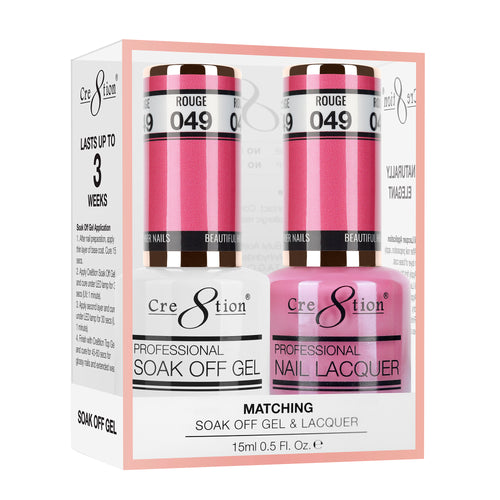 Cre8tion Matching Color Gel & Nail Lacquer 49 Rouge
