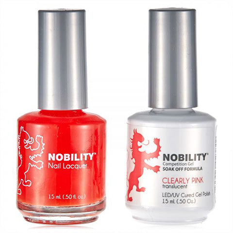 Nobility Gel Polish & Nail Lacquer, Clearly Pink - NBCS066
