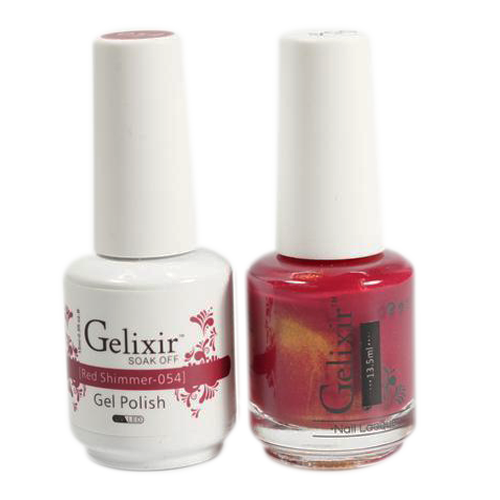 Gelixir - Matching Color Soak Off Gel - 054 Red Shimmer