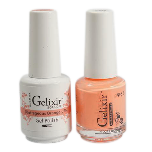 Gelixir - Matching Color Soak Off Gel - 055 Outrageous Orange