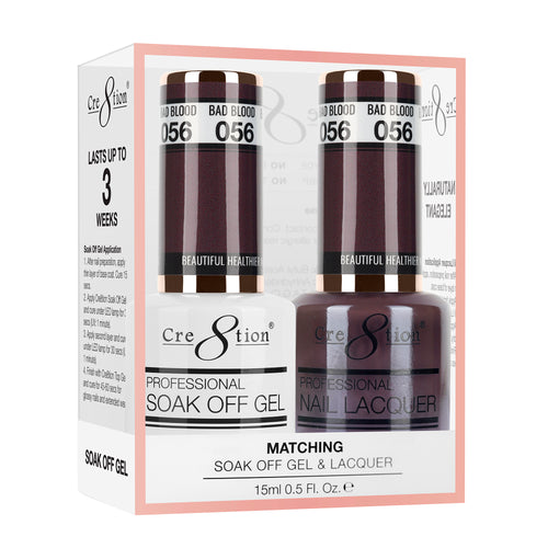 Cre8tion Matching Color Gel & Nail Lacquer 56 Bad Blood