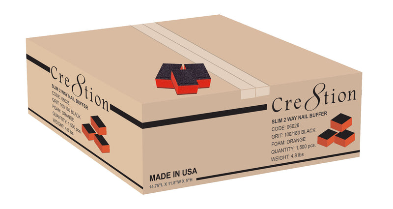 Cre8tion Buffer - 2 Way Mini - 100/180 Orange/Black - Made in USA