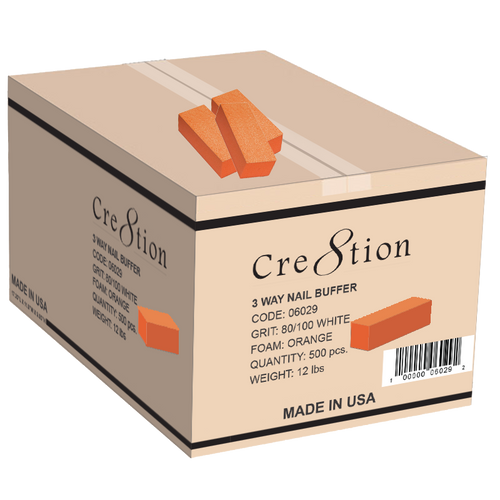 Cre8tion Buffer - 3 Way - 100/180 Orange/White - Made in USA