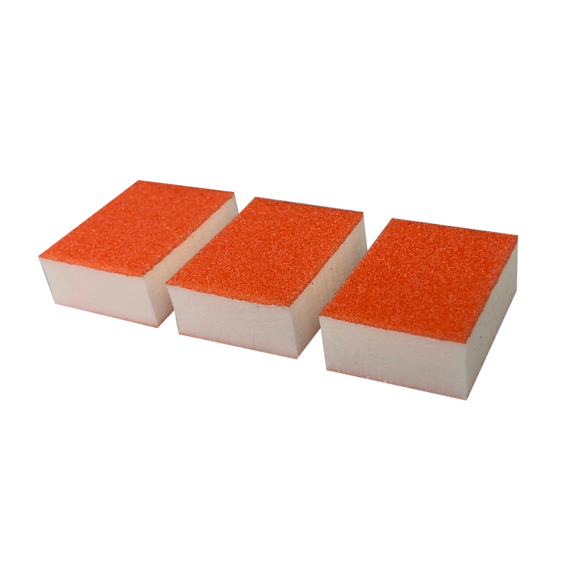 Cre8tion Disposable Mini Buffer Orange White Grit 80/100 