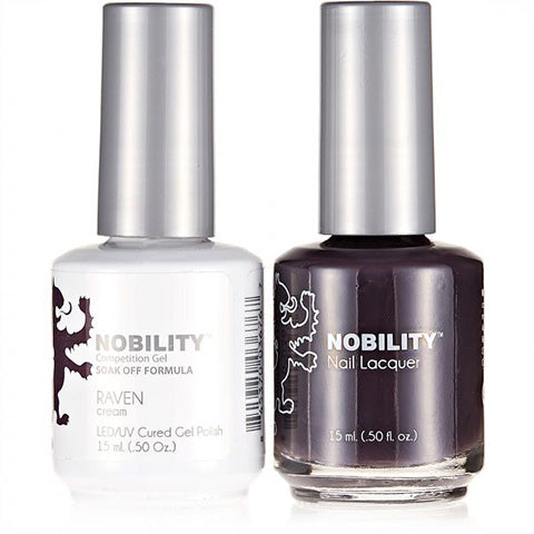 Nobility Gel Polish & Nail Lacquer, Raven - NBCS137