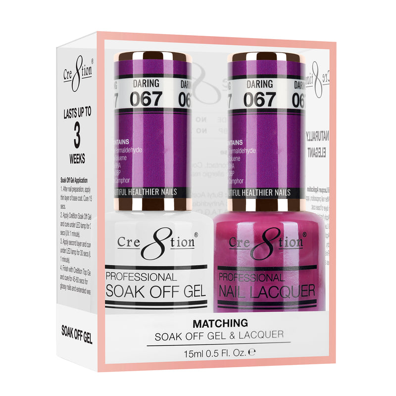 Cre8tion Matching Color Gel & Nail Lacquer  67 Daring